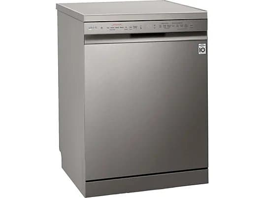 Lave-vaisselle - LG DF365FPS, 14 couverts, 10 programmes, 60 cm, Lavage vapeur, Troisième panier, TrueSteam™, QuadWash™, Acier inoxydable anti-traces