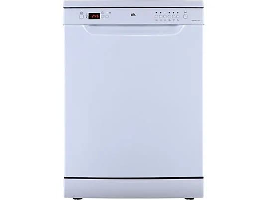 Lave-vaisselle - ok. ODW 6041-1 E FS, 6 programmes, 60 cm de largeur, 12 couverts, Pose libre, Blanc