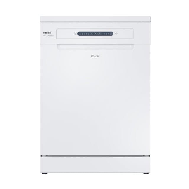 Lave-vaisselle pose libre Candy Rapidò CF 3E7E0W – 13 couverts, cycle rapide 49 min, Blanc
